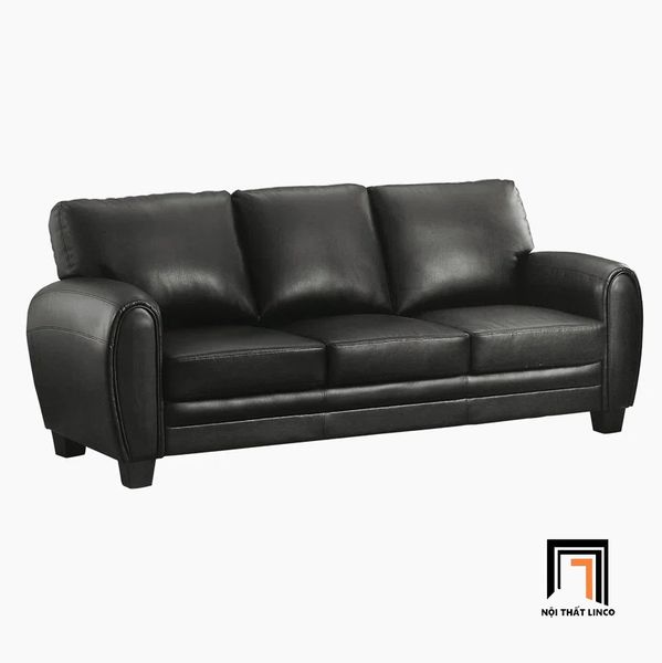 bộ ghế sofa phòng khách màu đen, set ghế sofa phong cách châu Âu