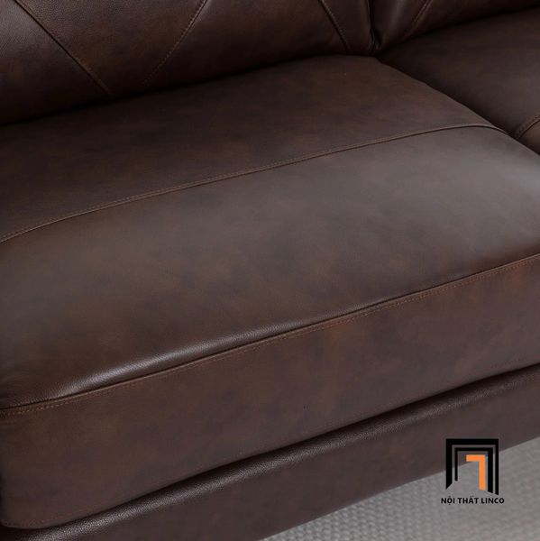 bộ ghế sofa bọc da Pu màu nâu, set ghế sofa phòng khách cao cấp