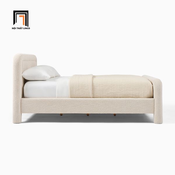 giường ngủ, giường, giường ngủ vải nỉ nhung, giương ngủ bọc nệm cho căn hộ, giường ngủ 1m6 x 2m cao cấp