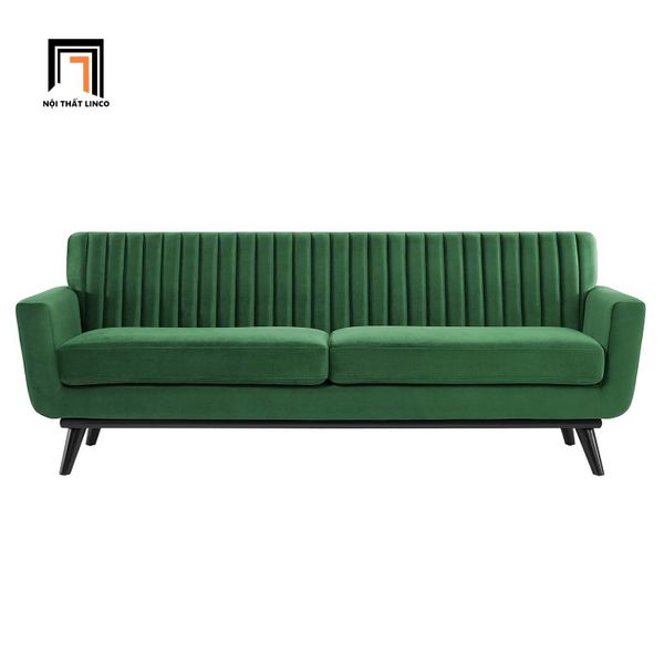 sofa băng dài, sofa văng vải nhung, ghế sofa băng dài 2m màu xanh lá, sofa băng sang trọng
