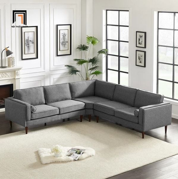 bộ ghế sofa góc L 2m4 x 2m4 vải nỉ phòng khách, sofa góc L diện tích lớn