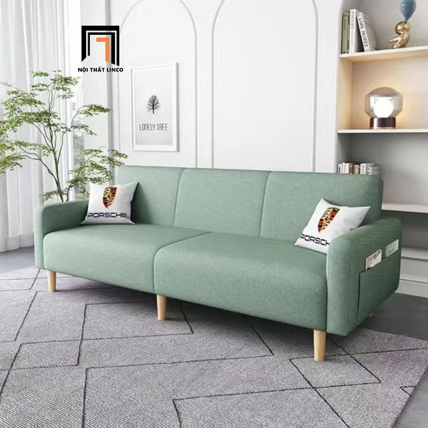 ghế sofa giường nằm bọc da giá rẻ, sofa giường 2m cho phòng nhỏ gọn