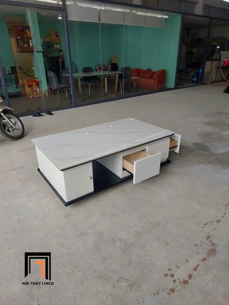 bàn sofa phòng khách 1m x 50 mặt đá trắng, bàn sofa gia đình xinh xắn