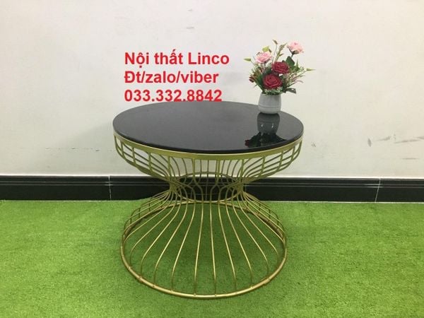 bàn sofa mặt kính đen nhỏ gọn 60cm, bàn trà phòng khách xinh xắn cho gia đình