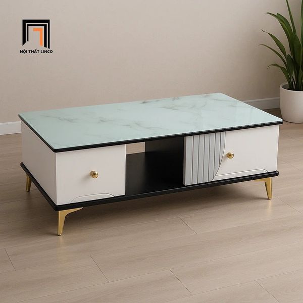 bàn sofa phòng khách gia đình giá rẻ, bàn trà chữ nhật 1m x 50 chân inox