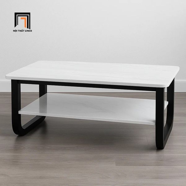 bàn trà mặt đá chữ nhật 1m x 50 2 tầng, bàn sofa phòng khách gia đình chung cư