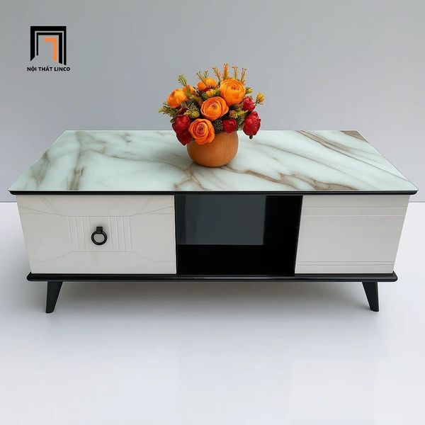 bàn sofa hình hộp chữ nhật 1m x 50 mặt kính cường lực, bàn sofa phòng khách giá rẻ
