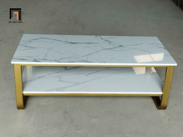 bàn trà mặt đá chữ nhật 1m x 50 2 tầng, bàn sofa phòng khách gia đình chung cư