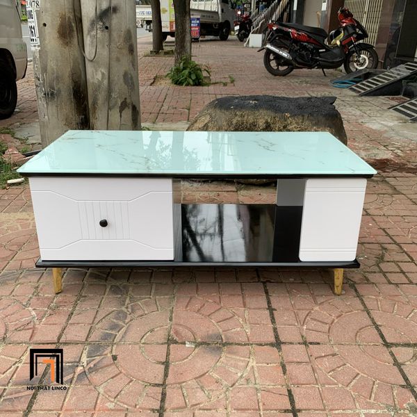 bàn sofa phòng khách chữ nhật mặt kính xanh, bàn sofa 1m x 50 cho gia đình