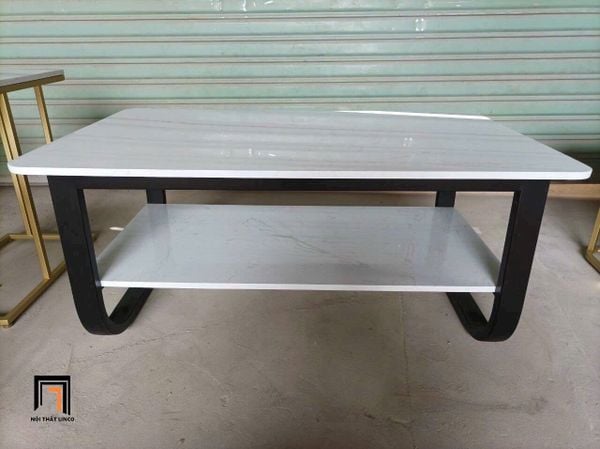 bàn trà mặt đá chữ nhật 1m x 50 2 tầng, bàn sofa phòng khách gia đình chung cư