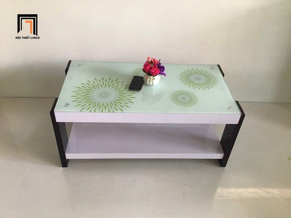 bàn sofa kính cường lực xinh xắn, bàn trà phòng khách 1m x 50 giá rẻ