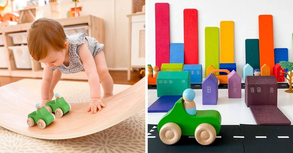 Hình ảnh trẻ chơi đồ chơi trí tuệ và đồ chơi thông minh  Bé lái xe của Kinderlove