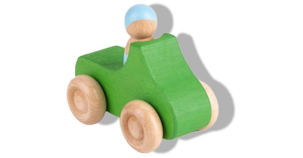 Bé lái xe - Đồ chơi gỗ dễ thương khuyến khích trò chơi tưởng tượng