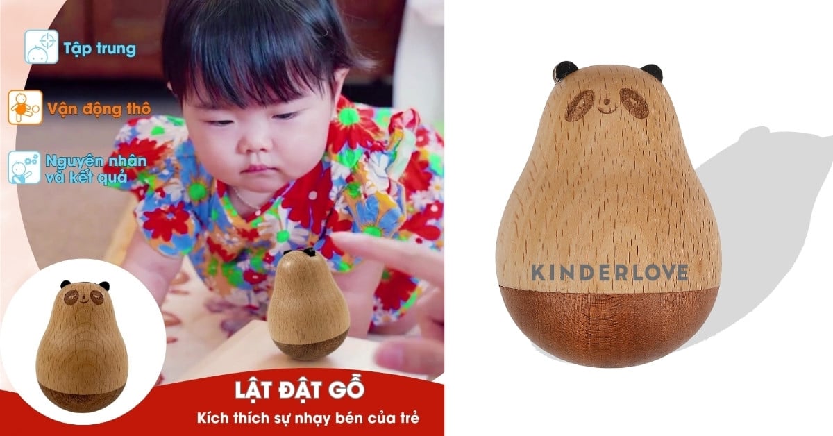Lật Đật Gỗ là đồ chơi gỗ thú vị  giúp trẻ phát triển kỹ năng vận động thô
