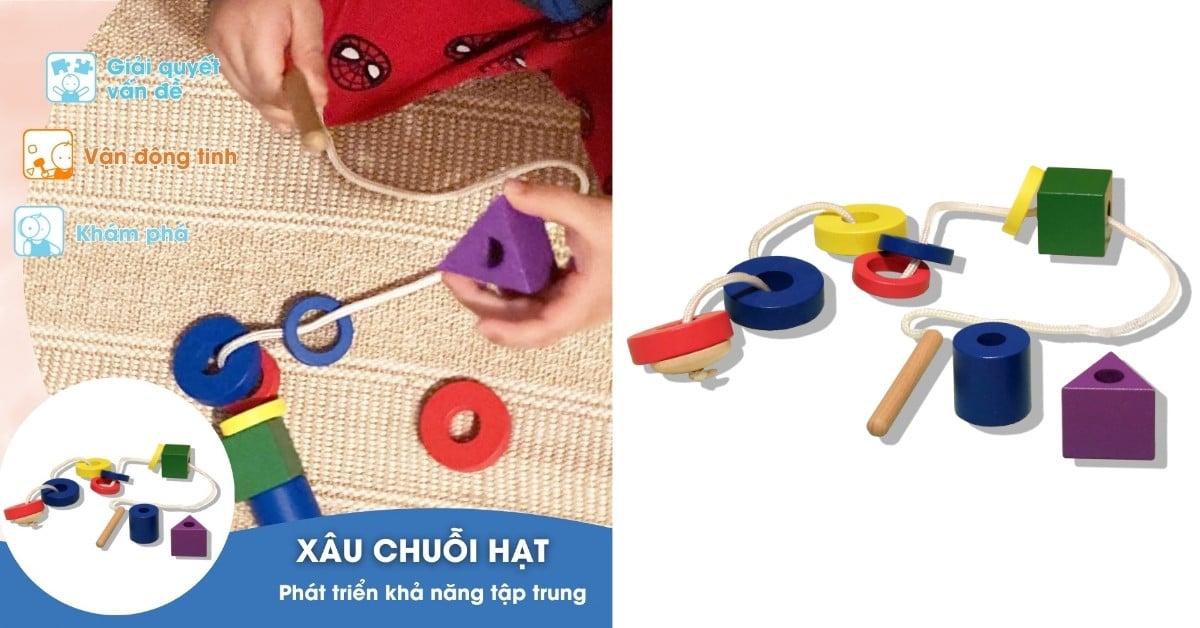 Sử dụng hạt để dạy bé đếm, cộng, trừ hoặc thực hành các phép toán đơn giản khác