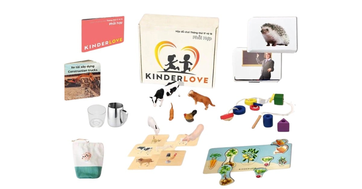 Hình ảnh sản phẩm Hộp Đồ Chơi Phối Hợp - Đồ Chơi Montessori Cho Bé 16-17 Tháng Tuổi của Kinderlove