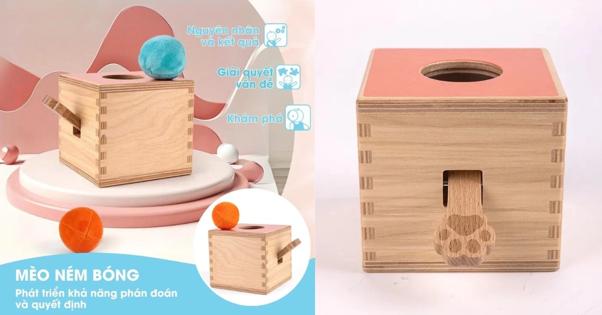 Hình sản phẩm đồ chơi Mèo ném bóng của Kinderlove