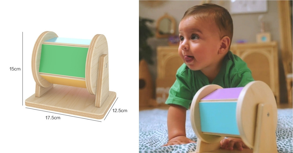 Trống quay cầu vồng - Đồ chơi Montessori