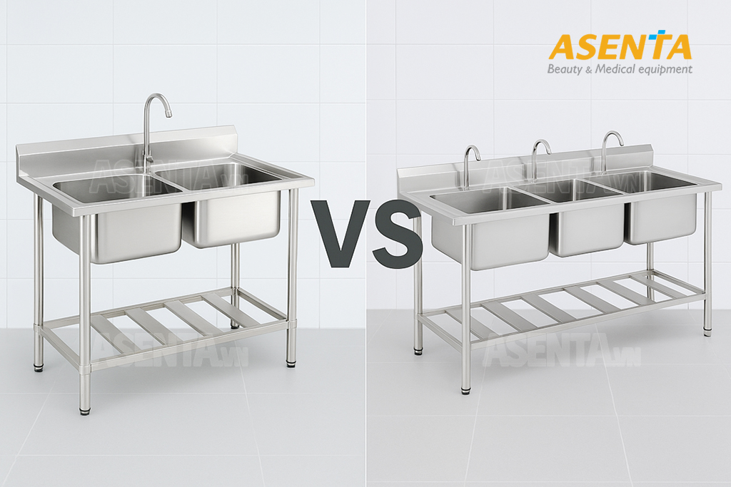 So sánh chậu rửa inox 2 ngăn và 3 ngăn: Nên chọn loại nào?