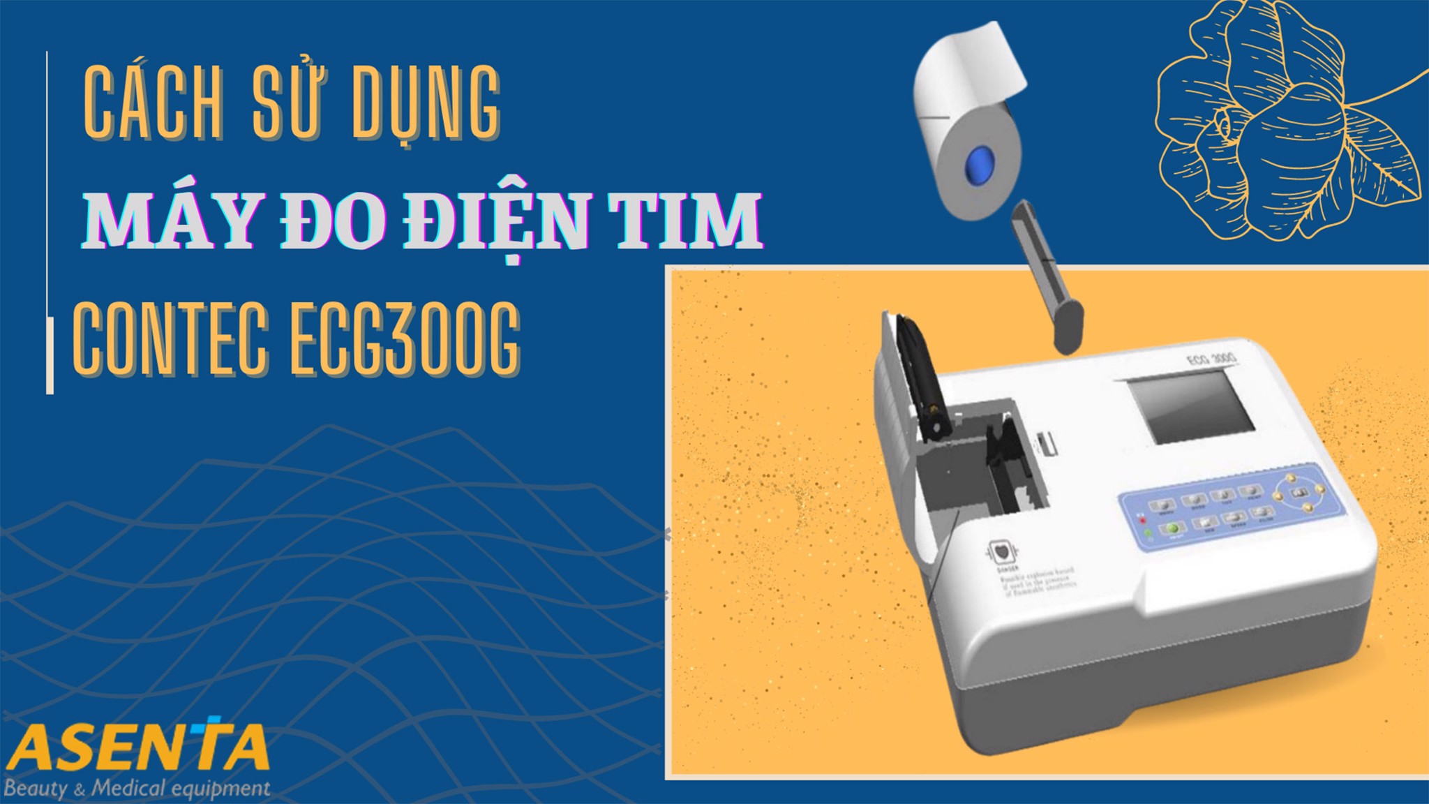 Cách sử dụng máy đo điện tim 3 cần Contec ECG300G