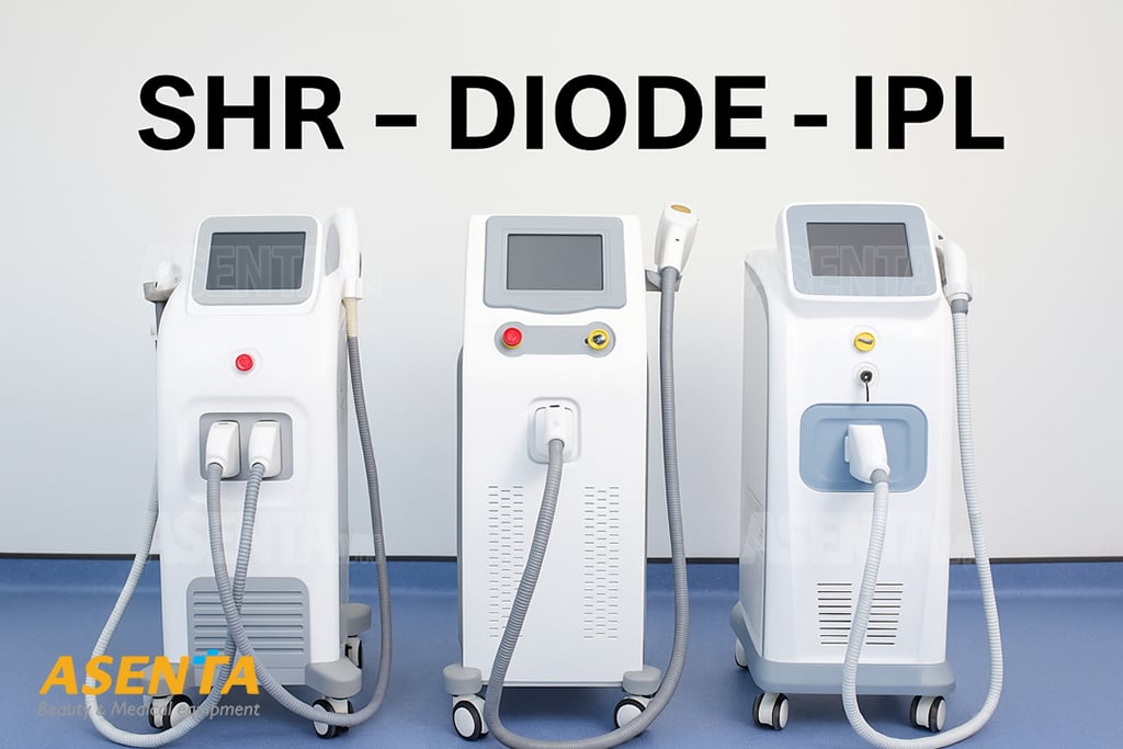 Máy triệt lông SHR – Diode – IPL khác nhau thế nào? Nên chọn loại nào cho spa?