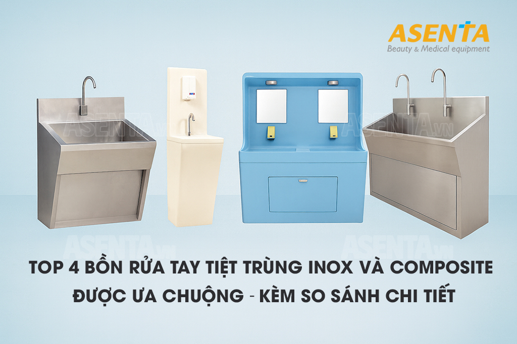 Top 4 Bồn Rửa Tay Tiệt Trùng Inox và Composite Được Ưa Chuộng – Kèm So Sánh Chi Tiết