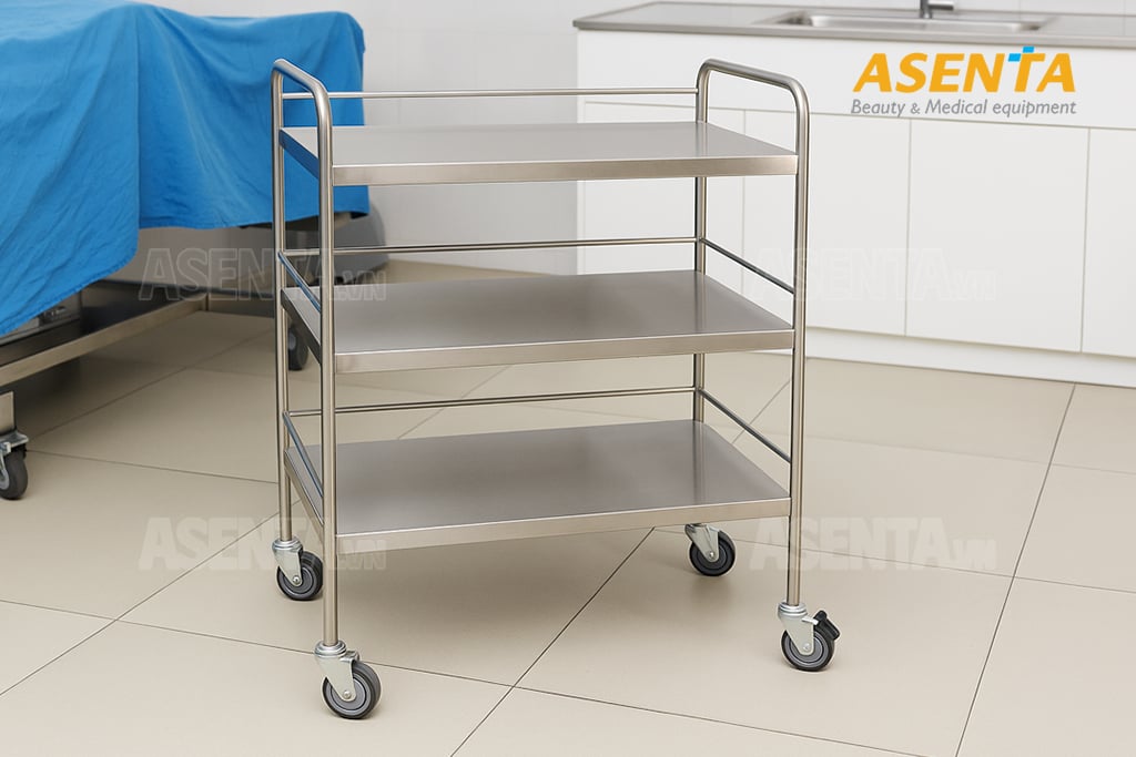 Cách chọn xe đẩy 3 tầng phù hợp cho phòng mổ và phòng khám