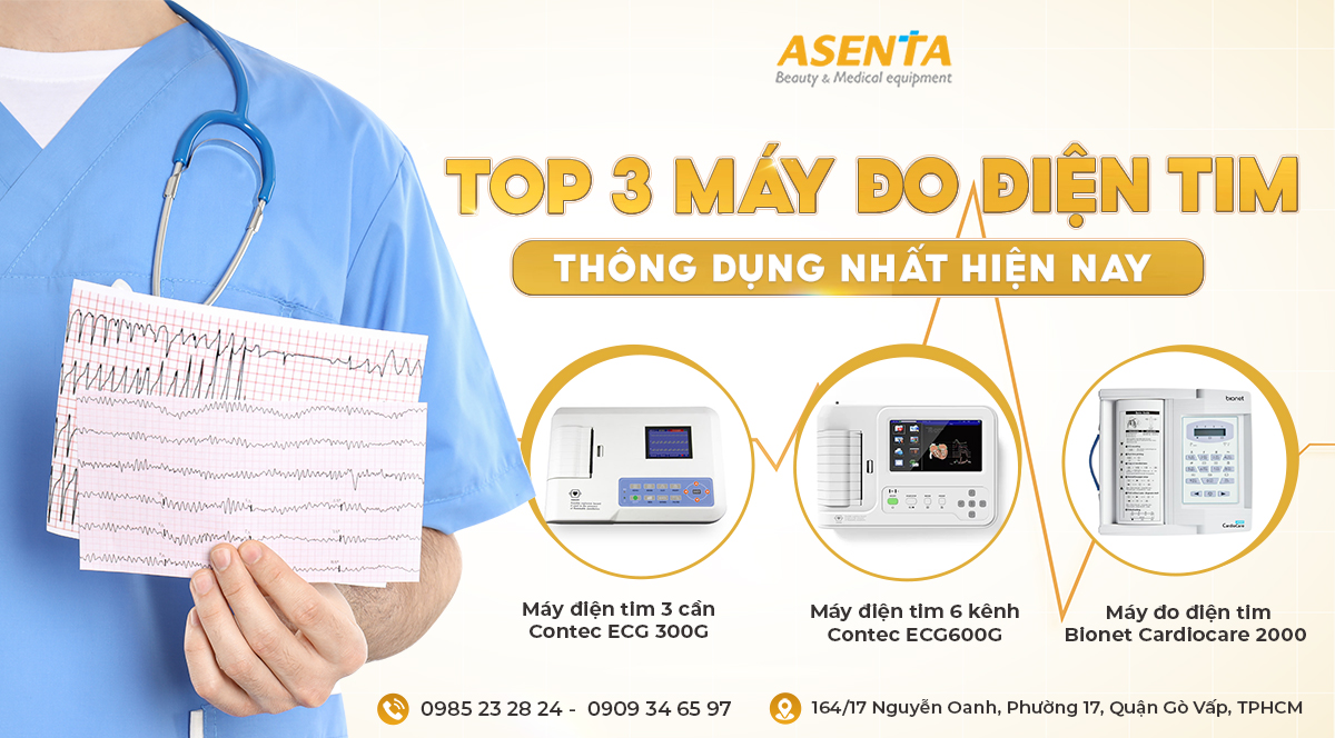 Top 3 máy đo điện tim thông dụng nhất hiện nay