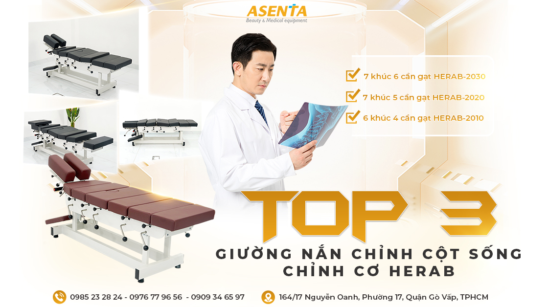 Top 3 giường nắn chỉnh cột sống chỉnh cơ HERAB