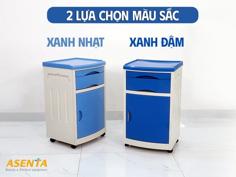 Tủ đầu giường nhựa ABS có 2 màu để lựa chọn