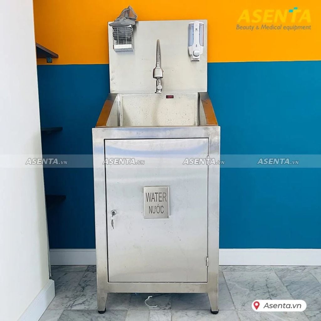 Bồn rửa tay tiệt trùng 1 vòi inox phòng phẫu thuật
