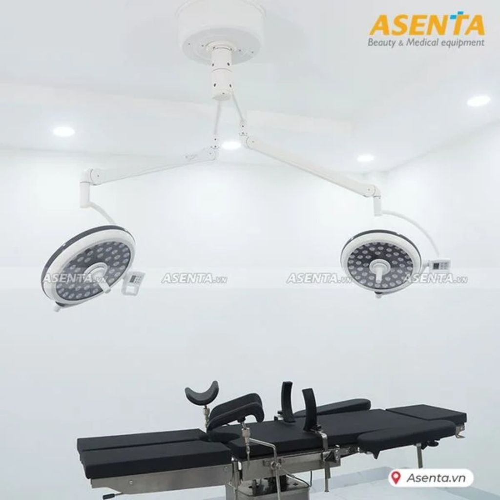 Đèn mổ 2 nhánh Full LED HMSL-500/500-C treo trần chất lượng đến từ Asenta