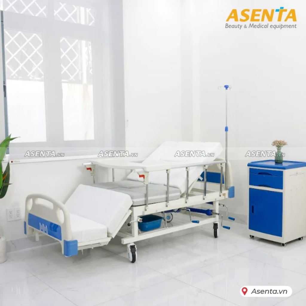 Giường hồi sức cấp cứu ICU 4 tay quay đa chức năng có bô B01-I