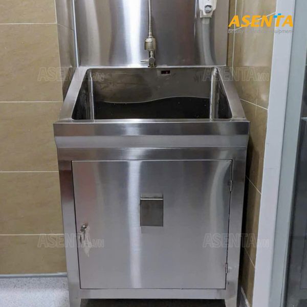 Bồn rửa tay tiệt trùng 1 vòi inox phòng phẫu thuật