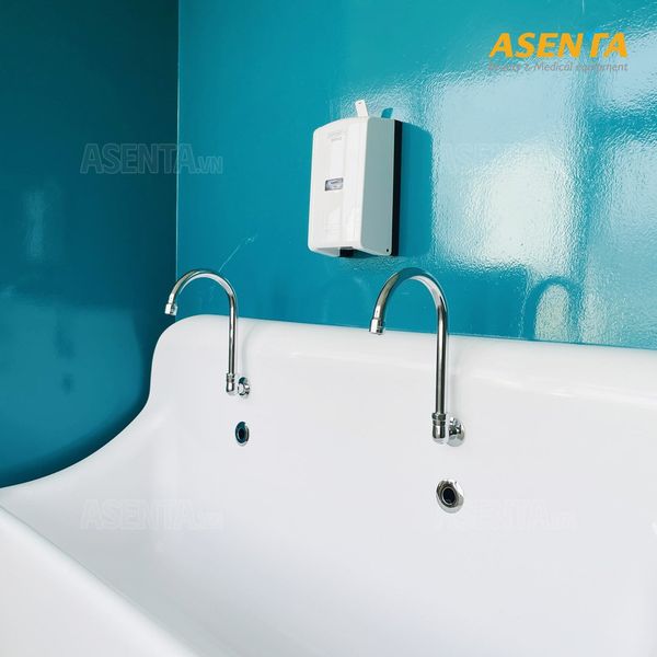 Bồn rửa tay tiệt trùng composite 2 vòi dạng đứng