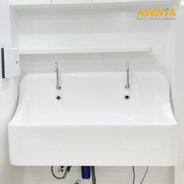 bồn rửa tay tiệt trùng composite 2 vòi