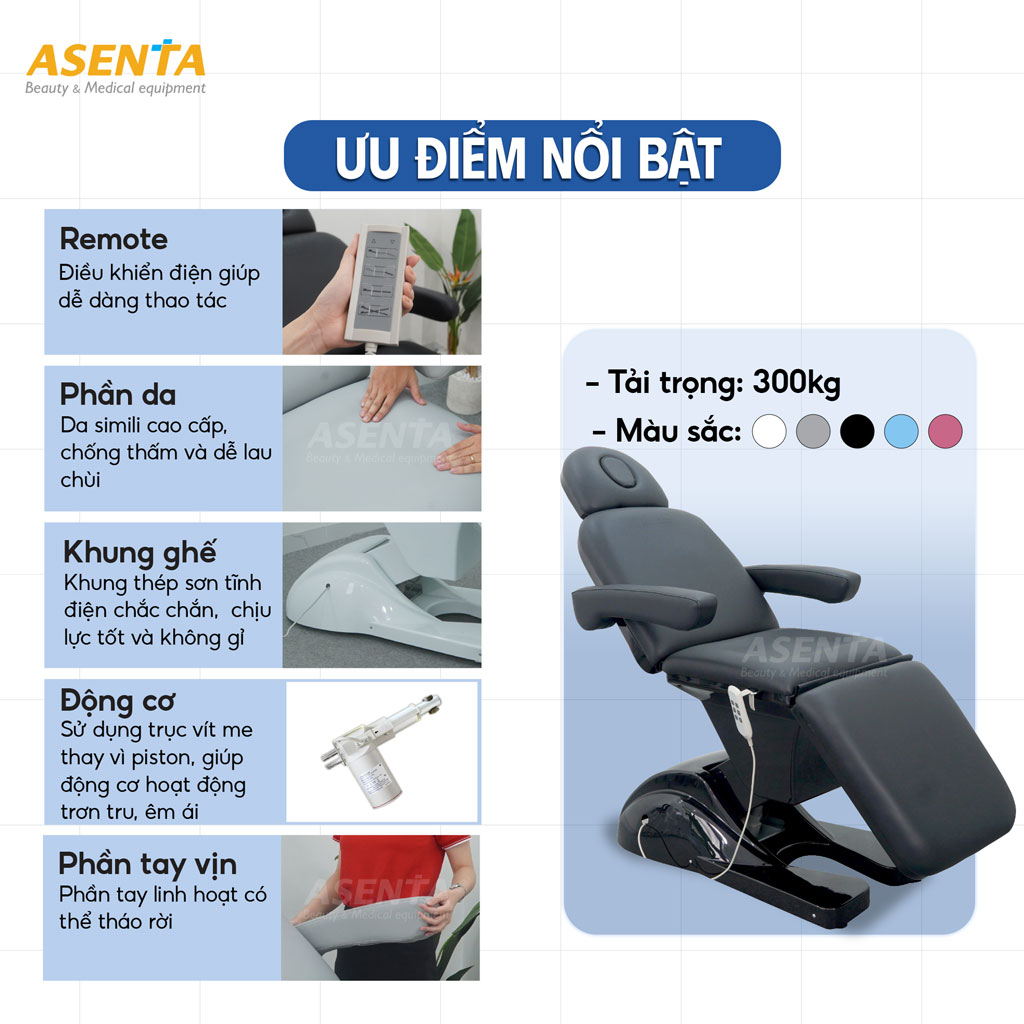 Những đặc điểm nổi bật của giường phun xăm chỉnh điện HMBB-C800