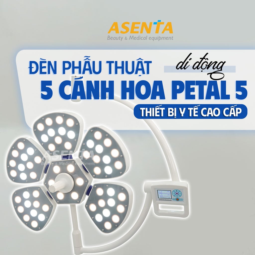 Đèn phẫu thuật cao cấp dùng trong y tế - đèn led Petal di động