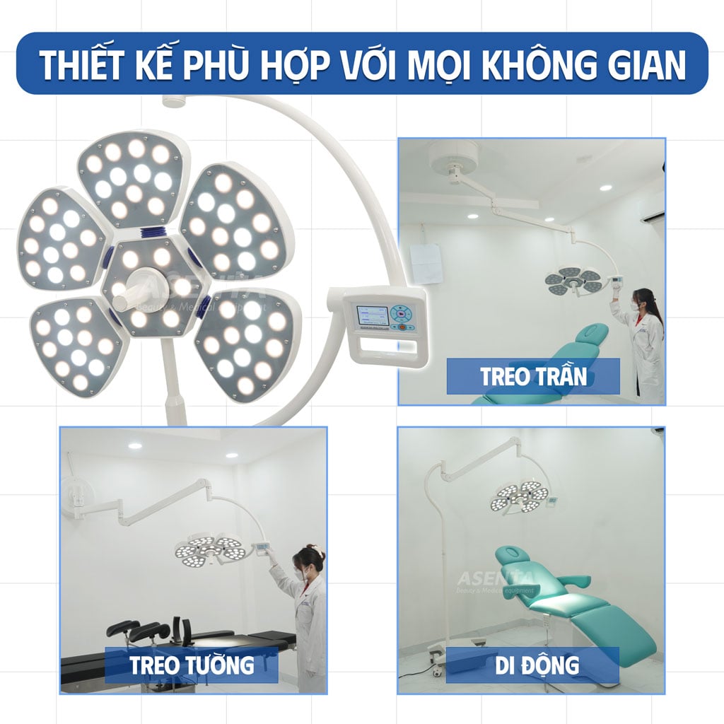 Đèn phẫu canh hoa Petal có đa dạng kiểu lắp nên rất phù hợp với đa dạng các nhu cầu của khách hàng.