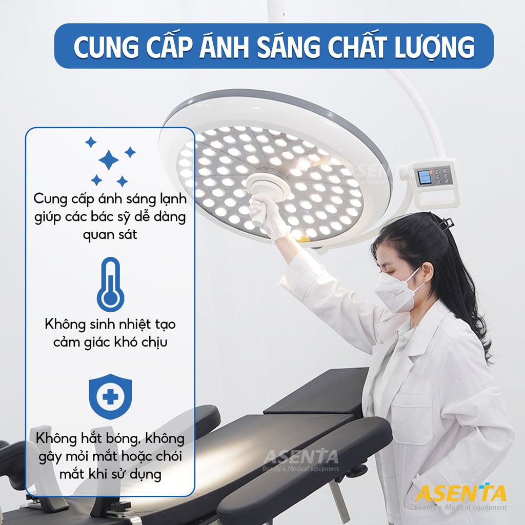 Đèn phẫu thuật treo trần được thiết kế hiện đại, tối ưu không gian