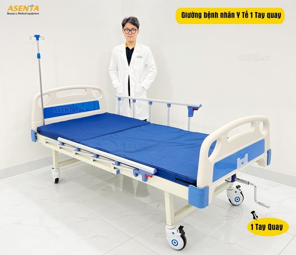 Giường bệnh nhân dùng trong Y tế 1 tay quay