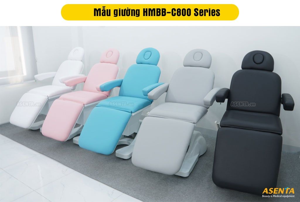 Mẫu giường tiêm Filler chỉnh điện cao cấp HMBB-C800 Series với đầy đủ màu sắc