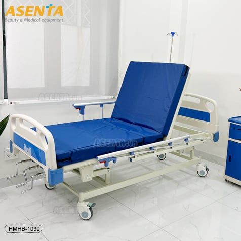 Nâng chỉnh hệ thống phần lưng trên giường y tế 3 tay quay