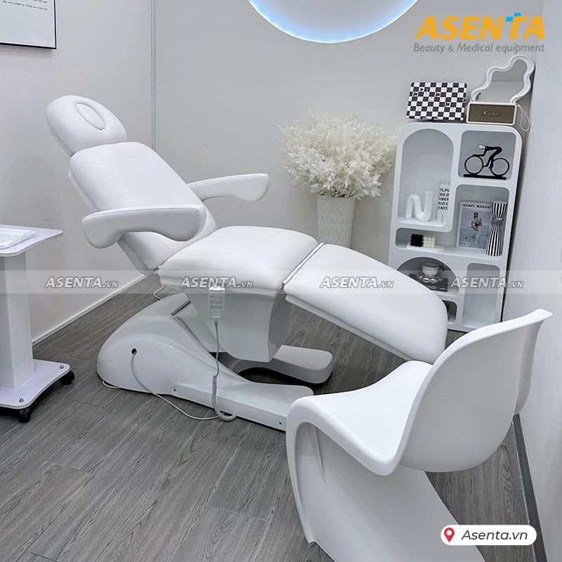 Hoàn thiện set up Giường điện 8040 trắng luly