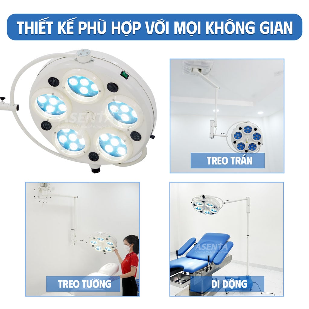 Đèn được trang bị các kiểu lắp đặt đa dạng phù hợp với mọi không gian.