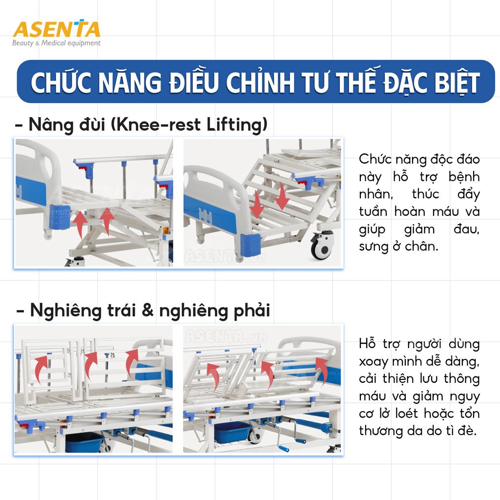 Chức năng chính của giường ICU chính hãng HMNB-2010