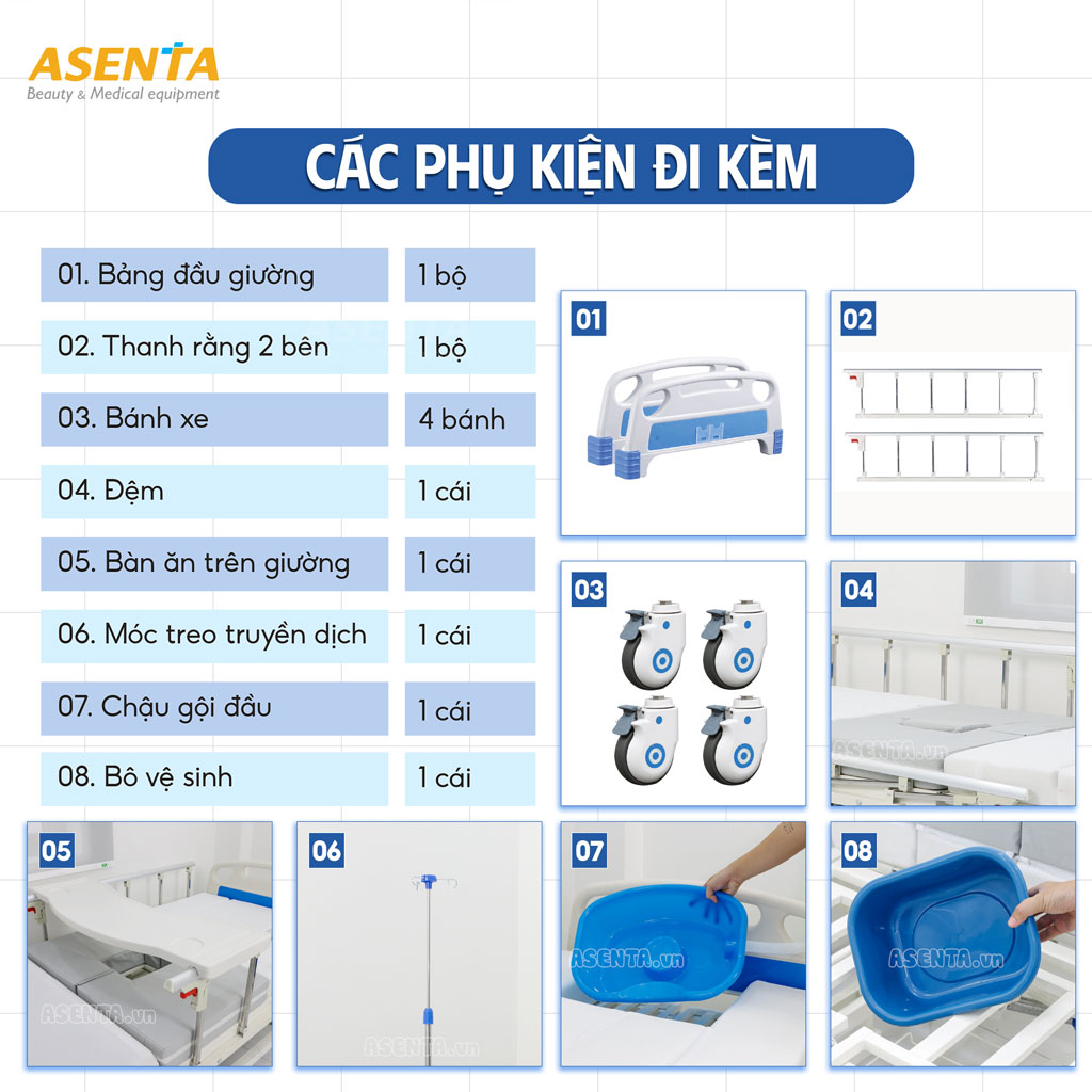 Phụ kiện của giường ICU chính hãng HMNB-2010