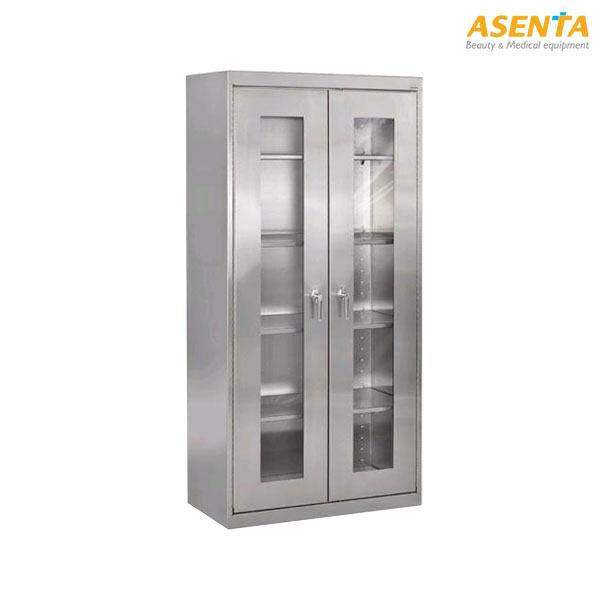 tủ inox y tế tủ inox 304 bệnh viện tủ y tế 4 kệ điều chỉnh tủ cửa kính cường lực