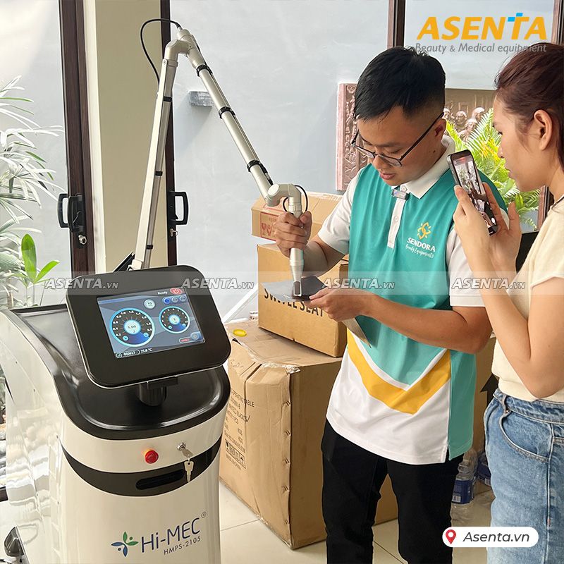Bàn Giao hướng dẫn sử dụng Máy Laser Trục Khuỷu + Fractional CO2