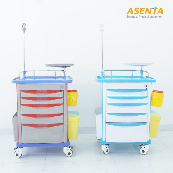 xe đẩy tiêm thuốc cấp cứu